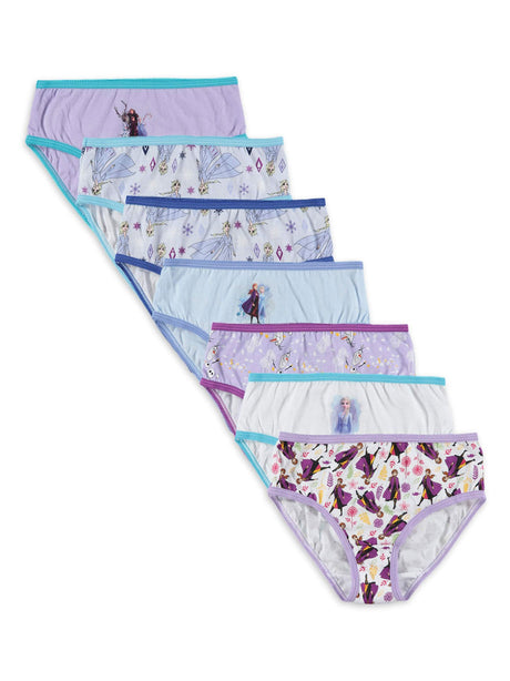 Image for Kids Girl's 7 Pcs Graphic Printed Briefs Set,Multi