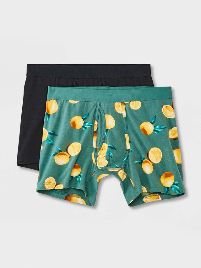 Image for Men's 2 Pcs Boxers Set,Black/Green