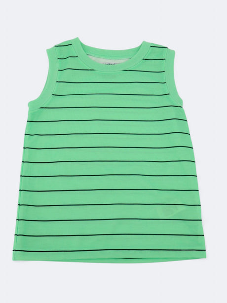 Image for Kids Boy's Striped Tank Top,Green