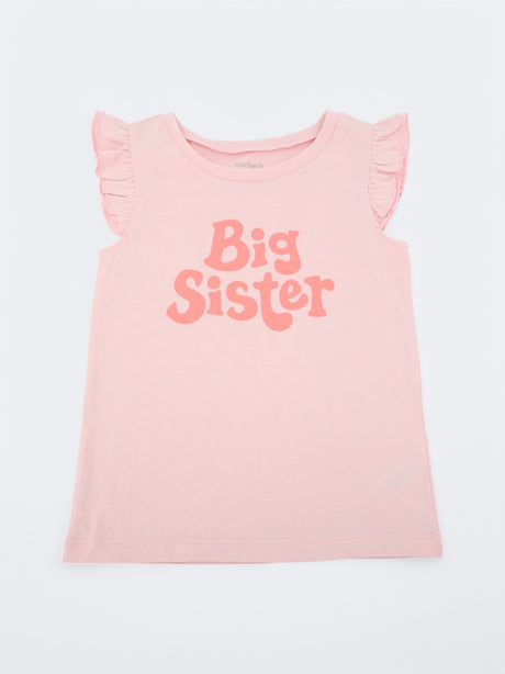Image for Kids Girl's Printed Top,Light Pink