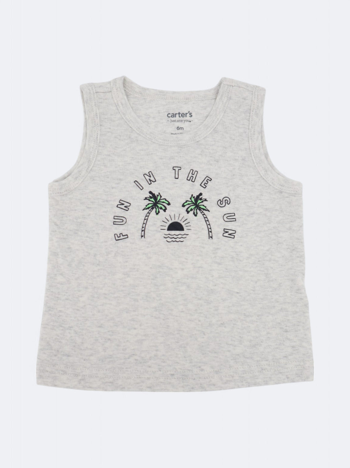 Image for Kids Boy's Graphic Printed Tan Top,Light Grey