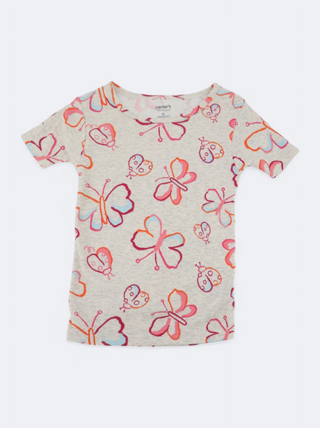Image for Kids Girl's Printed T-Shirt,Light Grey