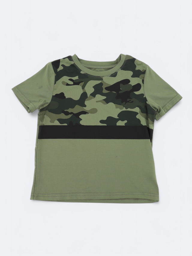Image for Kids Boy's Camo Printed Sports T-Shirt,Olive