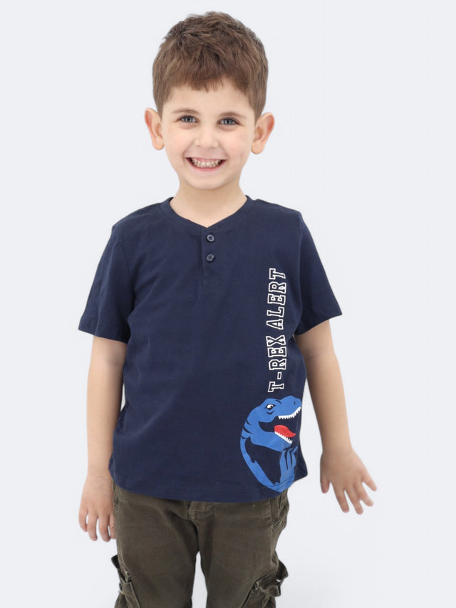Image for Kids Boy's Graphic Printed Top,Navy
