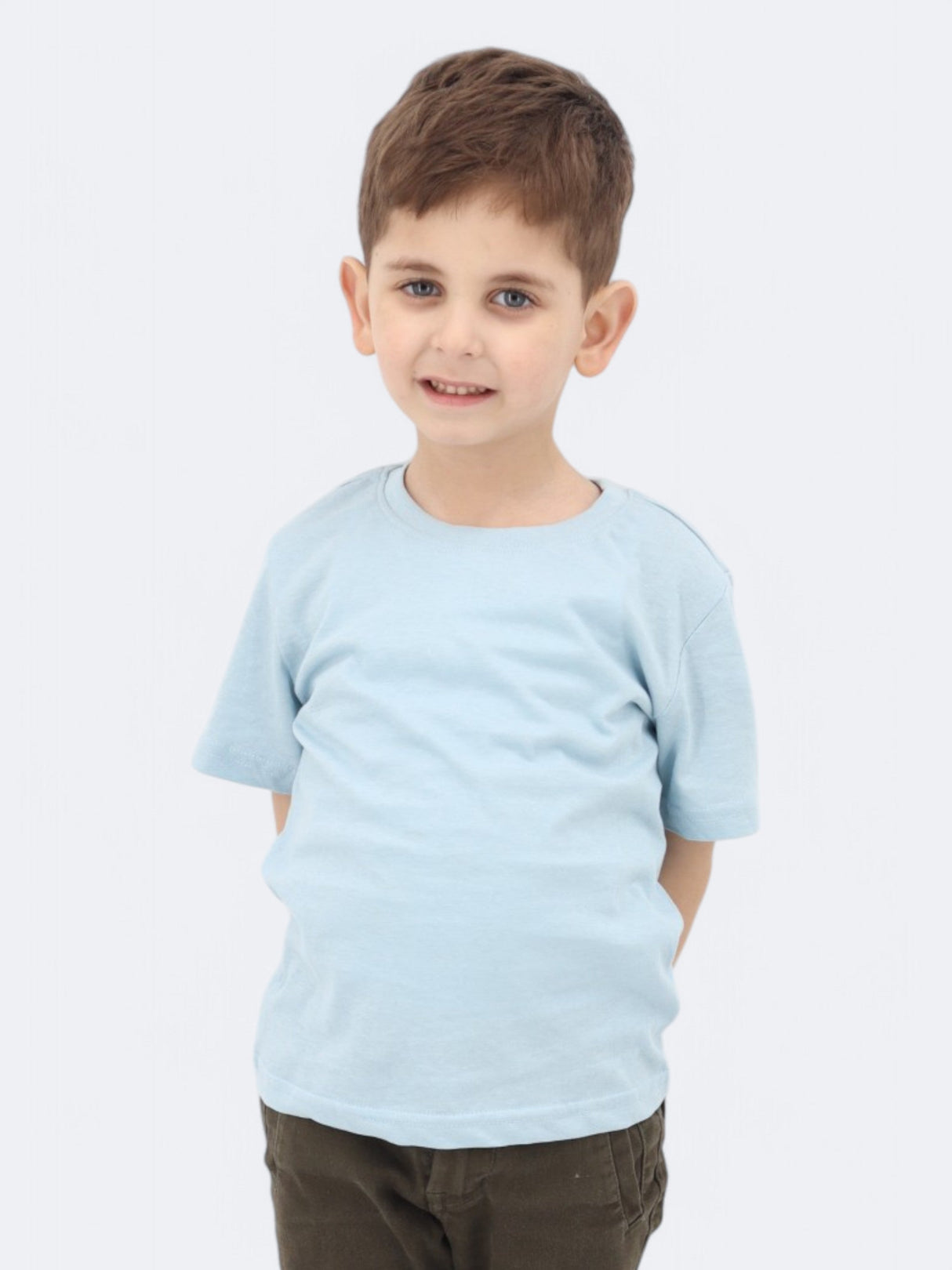 Image for Kids Boy's Plain T-Shirt,Light Blue