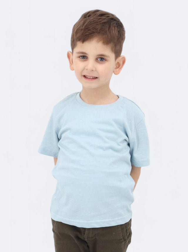 Image for Kids Boy's Plain T-Shirt,Light Blue