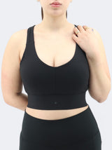 Image for Women's Ribbed Sports Cropped Top,Black