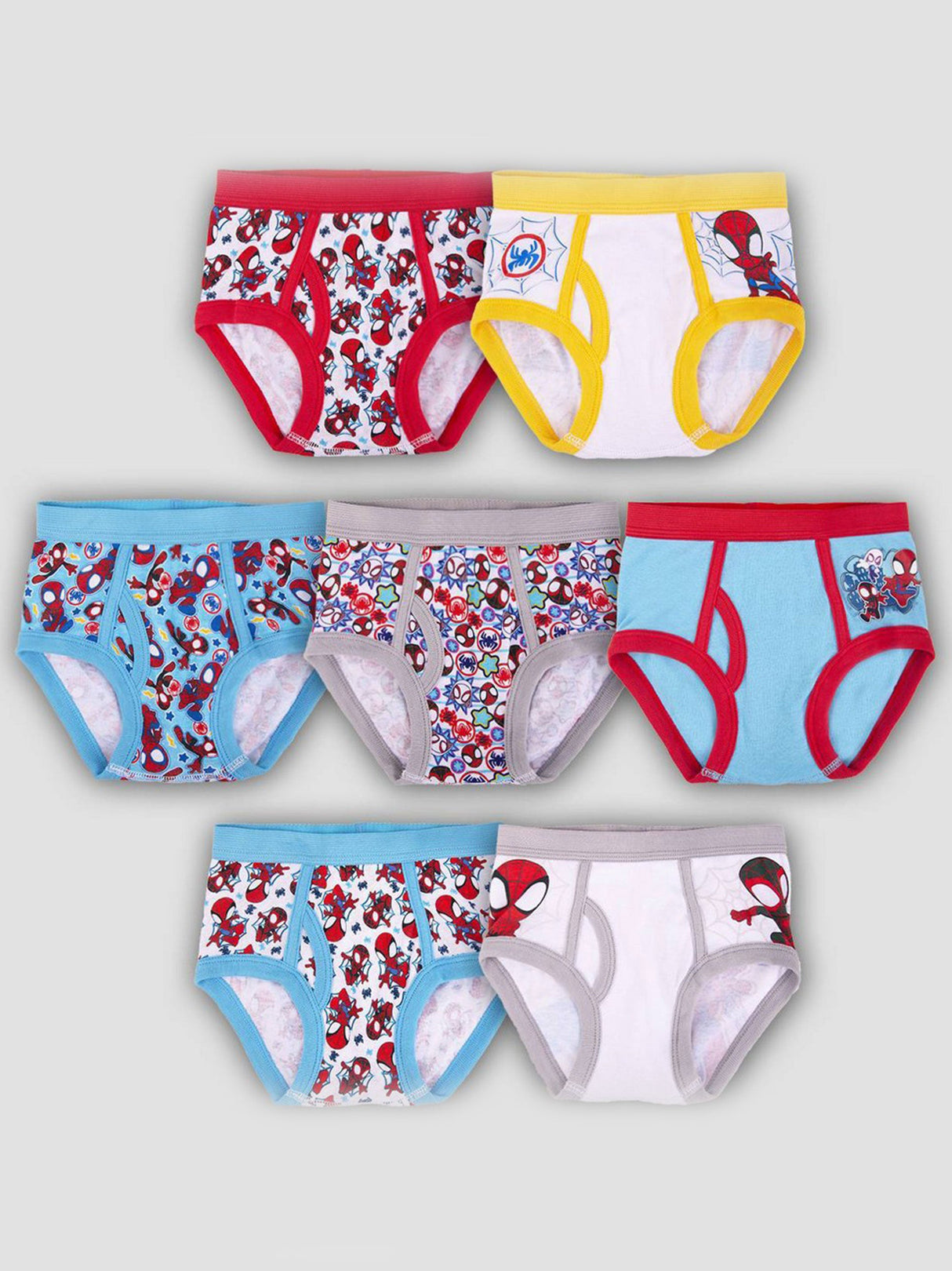 Image for Kids Boy's 7 Pcs Graphic Printed Briefs Set,Multi