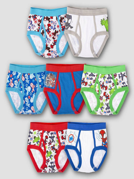 Image for Kids Boy's 7 Pcs Graphic Printed Briefs Set,Multi