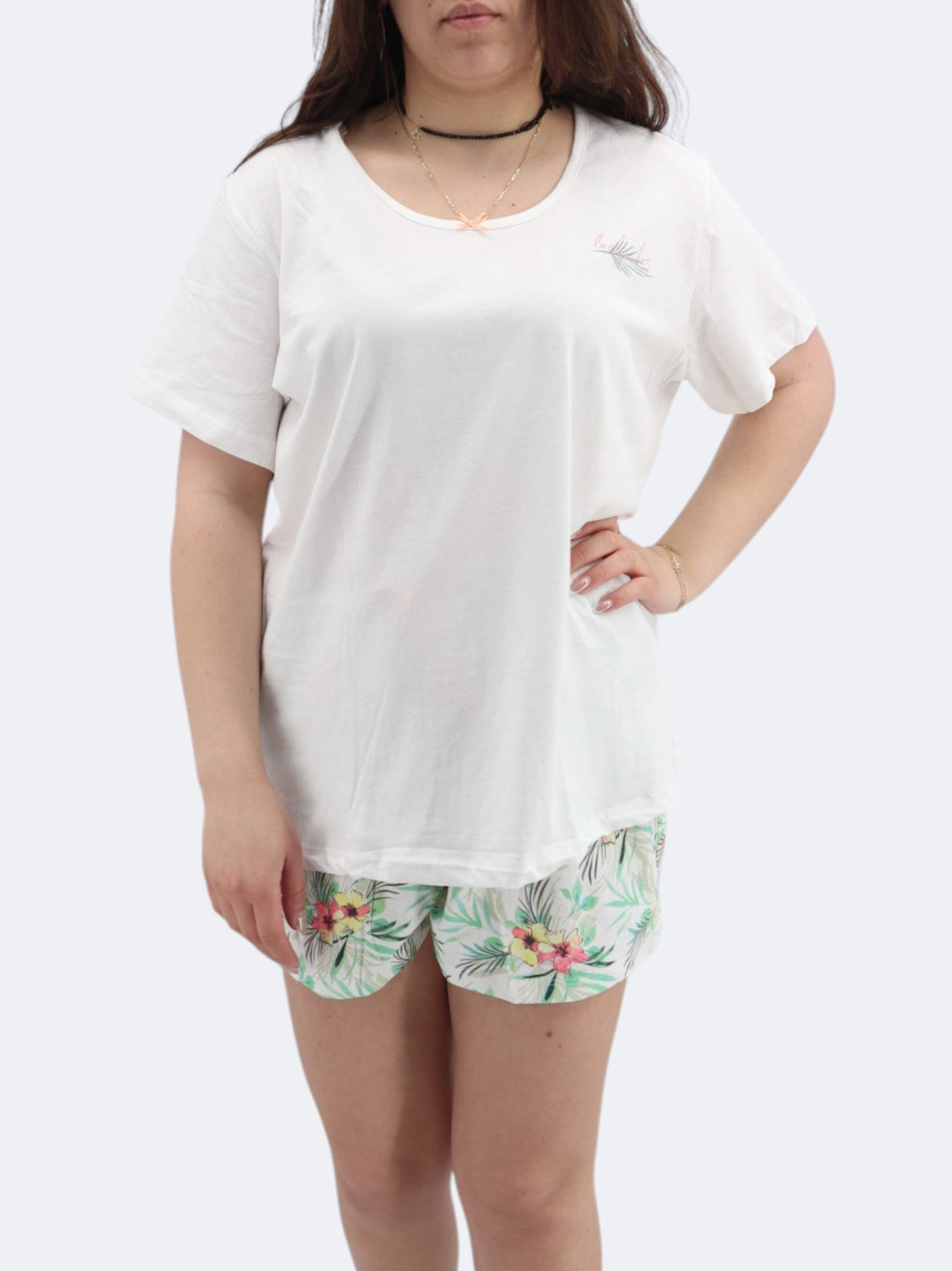 Image for Women's 2 Pcs Printed Pajamas Set,Multi