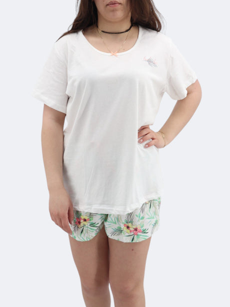 Image for Women's 2 Pcs Printed Pajamas Set,Multi