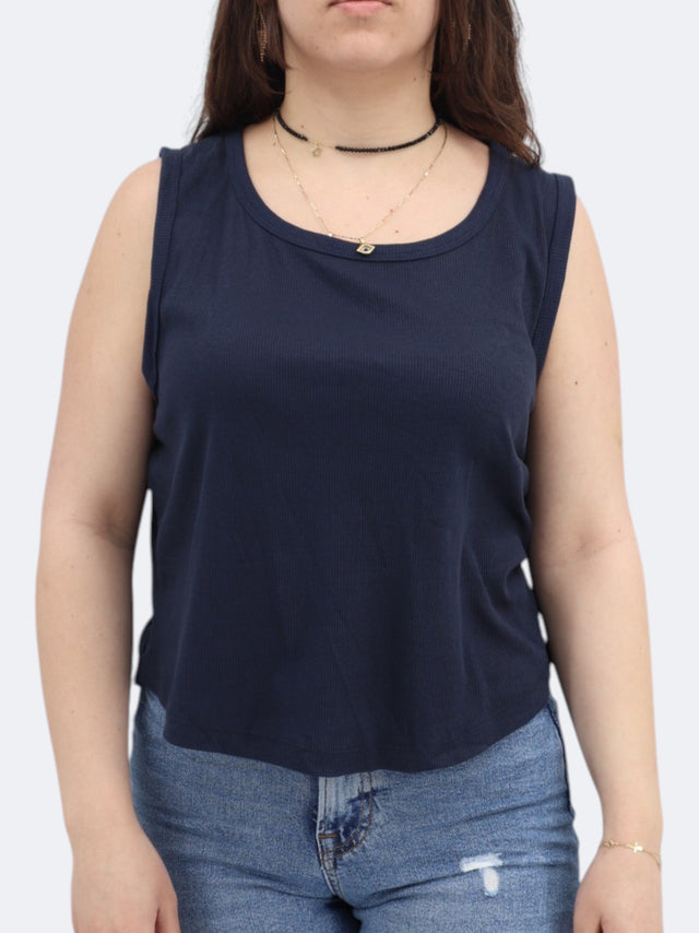 Image for Women's Ribbed Tank Top,Navy