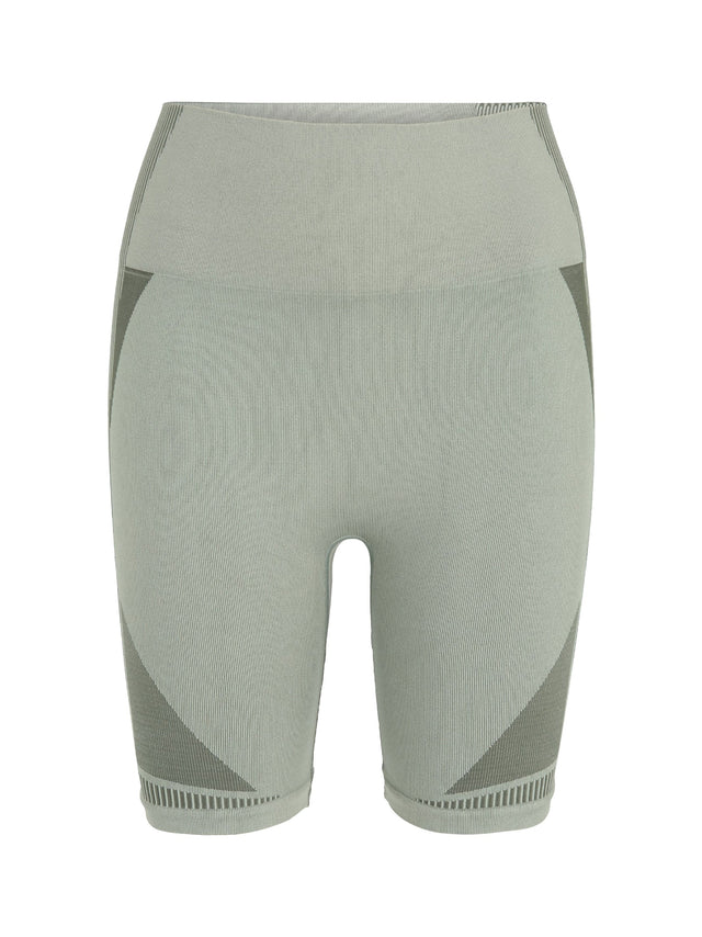 Image for Women's Side Ribbed Short Leggings,Green