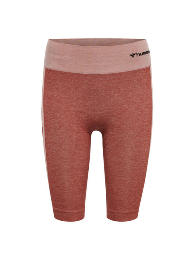 Image for Women's Side Ribbed Short Leggings,Brick