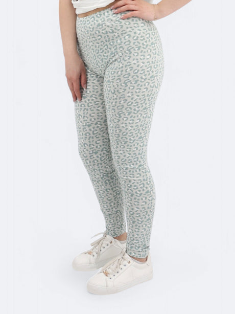 Image for Women's Printed Leggings,Light Green