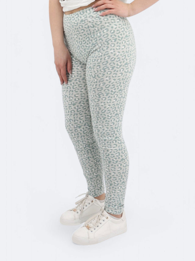 Image for Women's Printed Leggings,Light Green
