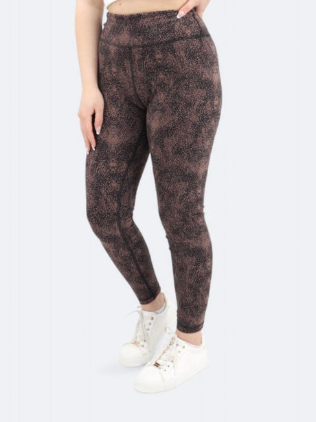 Image for Women's Printed Leggings,Brown