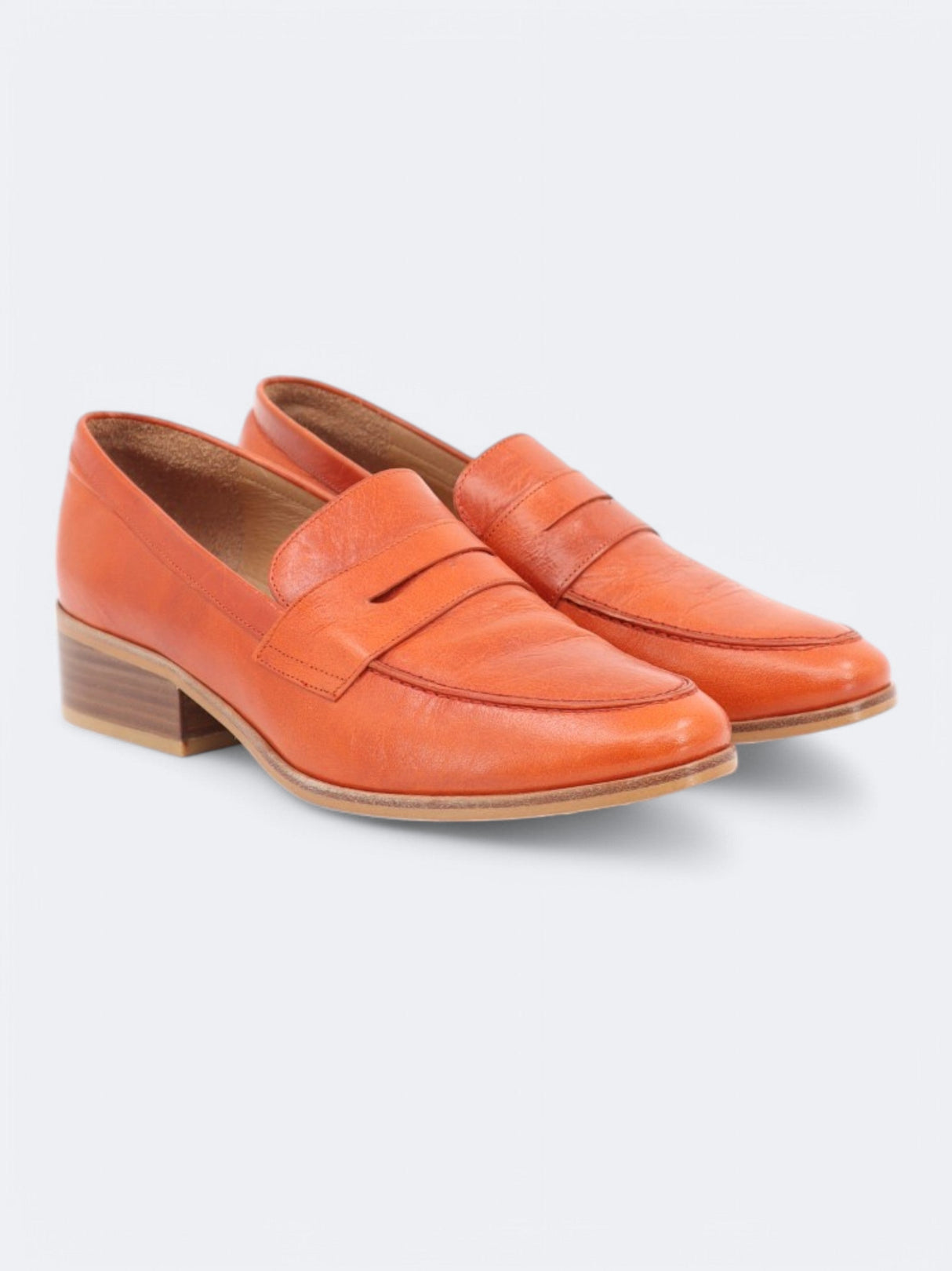 Image for Women's Leather Classic Shoes,Orange