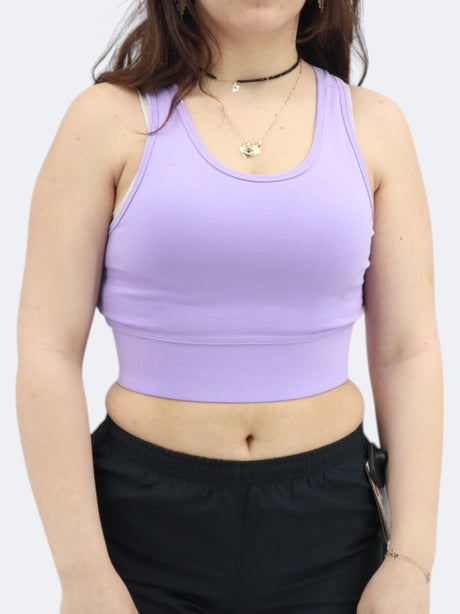 Image for Women's Pain Cropped Sports Top,Purple