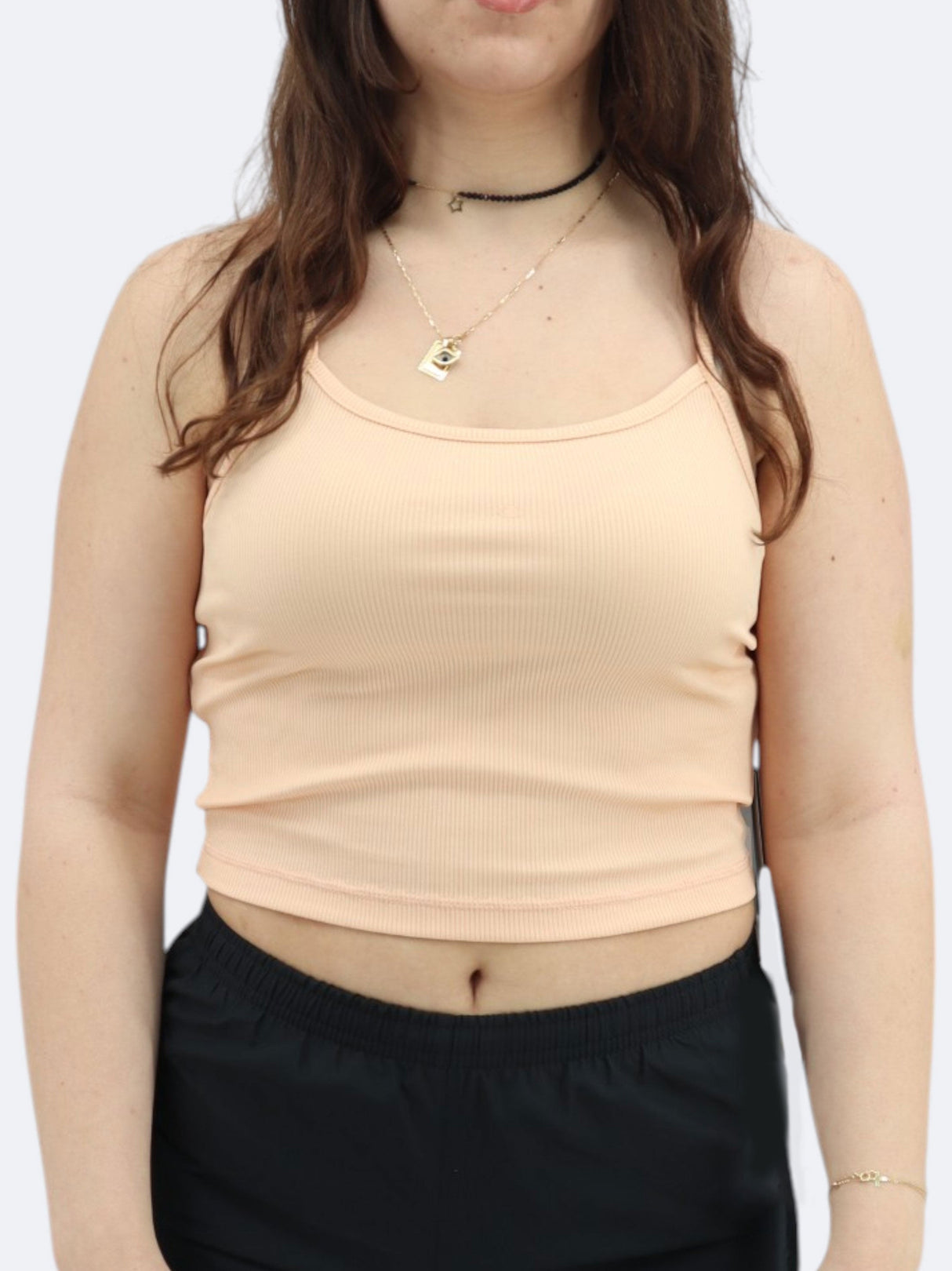 Image for Women's Ripped Cropped Sports Top,Peach