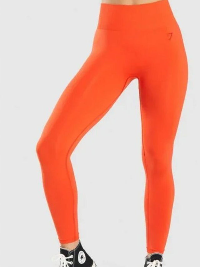 Image for Women's Brand Logo Printed Leggings,Burnt Orange