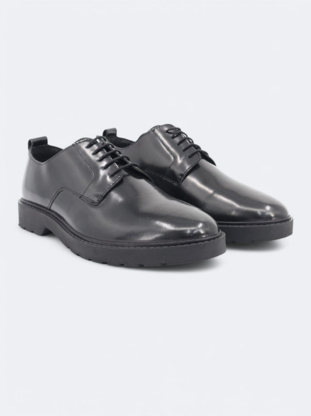 Image for Men's Leather Oxford Shoes,Black