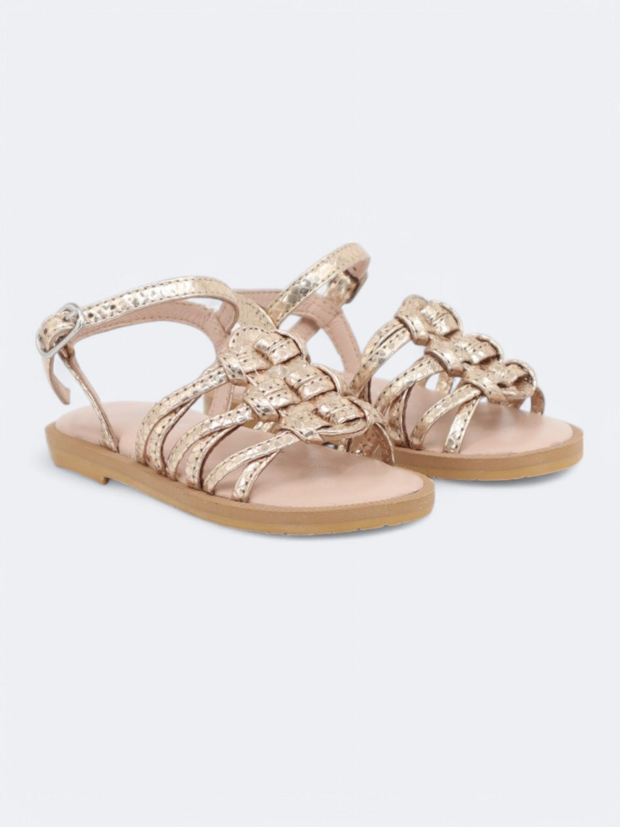 Image for Kids Girl's Textured Sandals,Gold