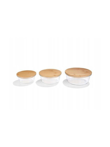 Image for Set Of Round Glass Containers