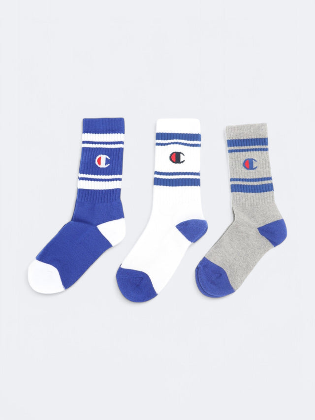 Image for Kids Boy's 3 Pairs Brand Logo Printed Long Socks,Multi