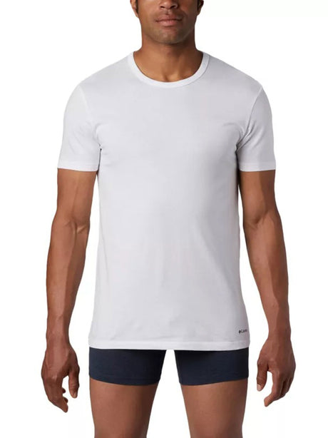Image for Men's 4 Pcs Plain Underwear T-Shirts,White