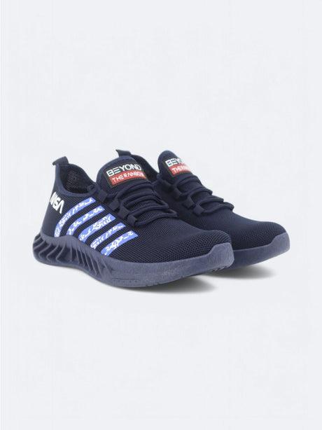 Image for Men's Textured Running Shoes,Navy