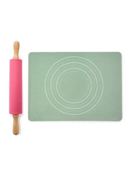 Image for Silicone Baking Mat And Rolling Pin