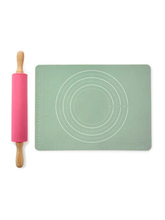 Image for Silicone Baking Mat And Rolling Pin