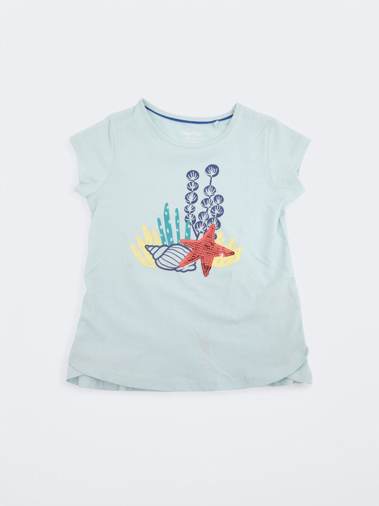 Image for Kid's Girl's Graphic Printed Embroidered Top,Light Blue