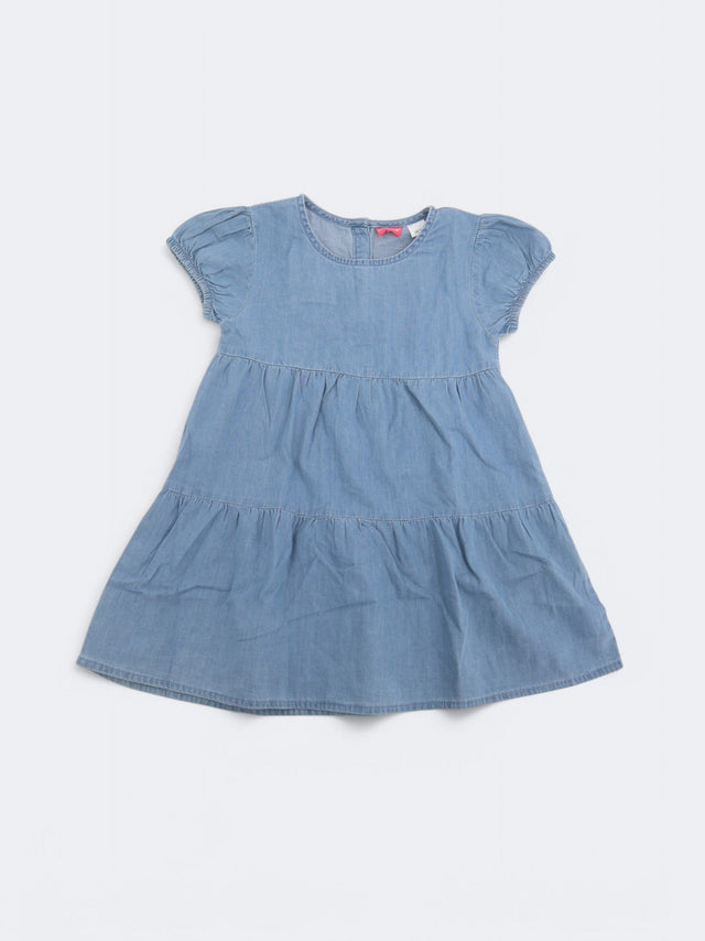 Image for Kid's Girl's Light Denim Plain Dress,Blue