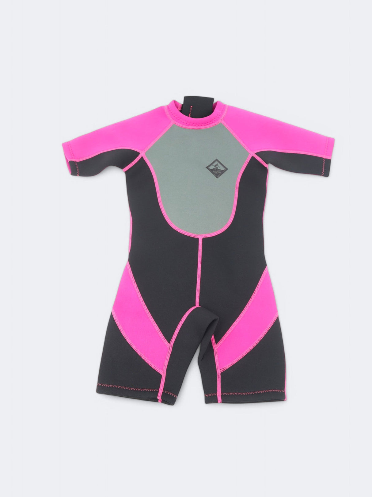 Image for Kid's Girl's Brand Logo Printed Swimsuit,Black/Pink