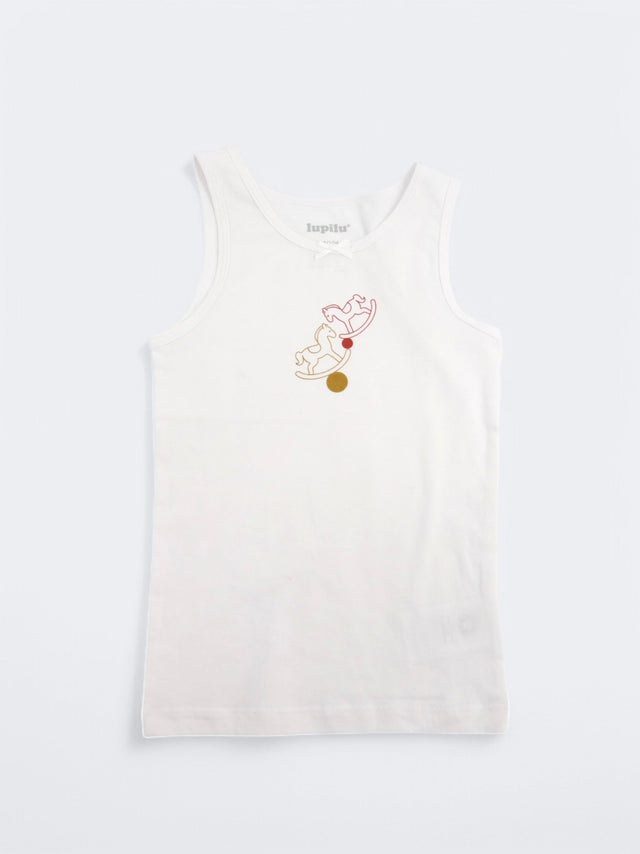 Image for Kid's Girl's Graphic Printed Tank Top,White