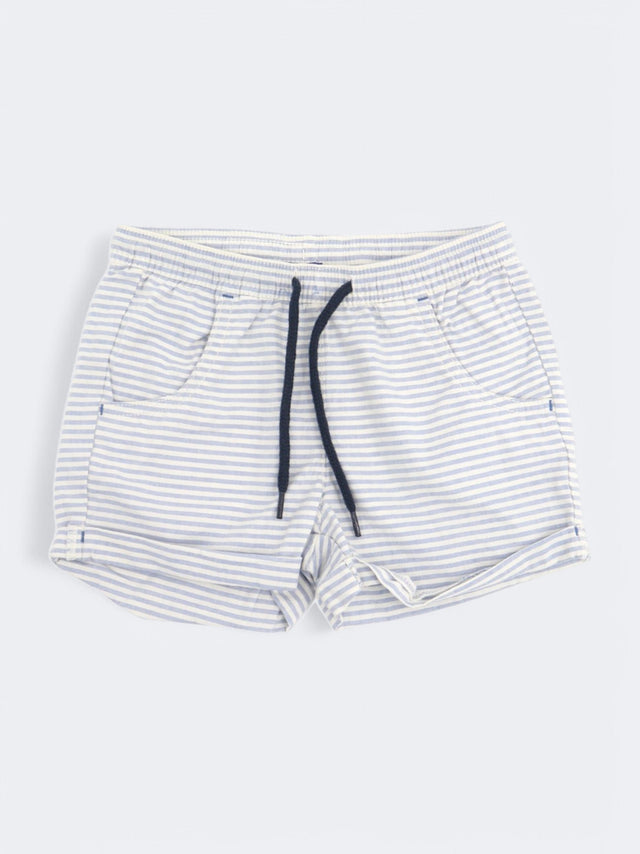 Image for Kid's Boy's Striped Short,White/Light Blue