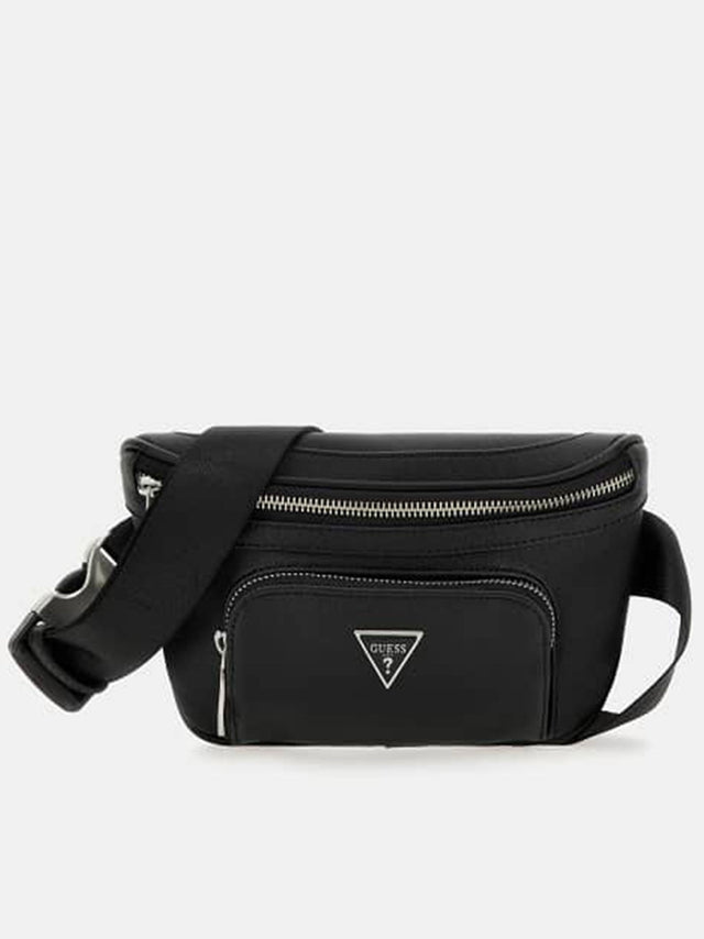 Image for Men's Guess Certosa Saffiano Eco Belt Bag,Black