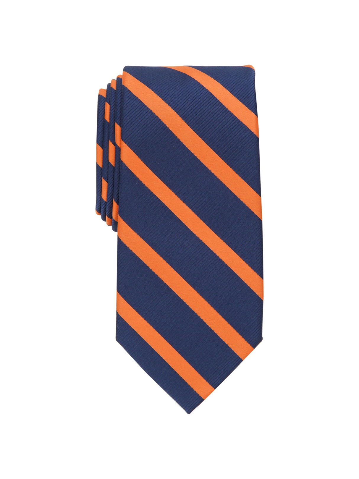 Image for Men's Classic Diagonal Stripe Tie,Navy/Orange