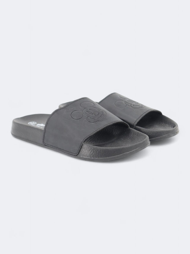 Image for Men's Graphic Printed Slippers,Black