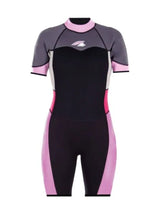 Image for Women's Brand Logo Printed Swimsuit,Black/Pink