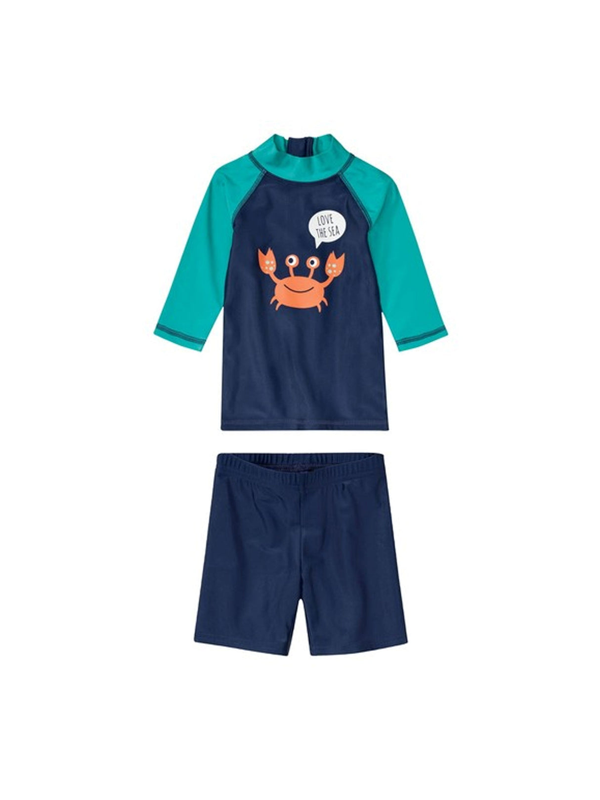 Image for Kid's Boy's 2 Pcs Short And Graphic Tankini Top,Aqua/Navy