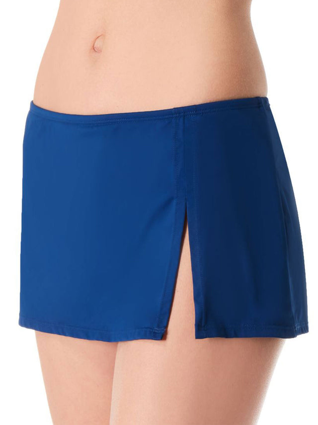 Image for Women's Plain Slit Swim Skort,Navy