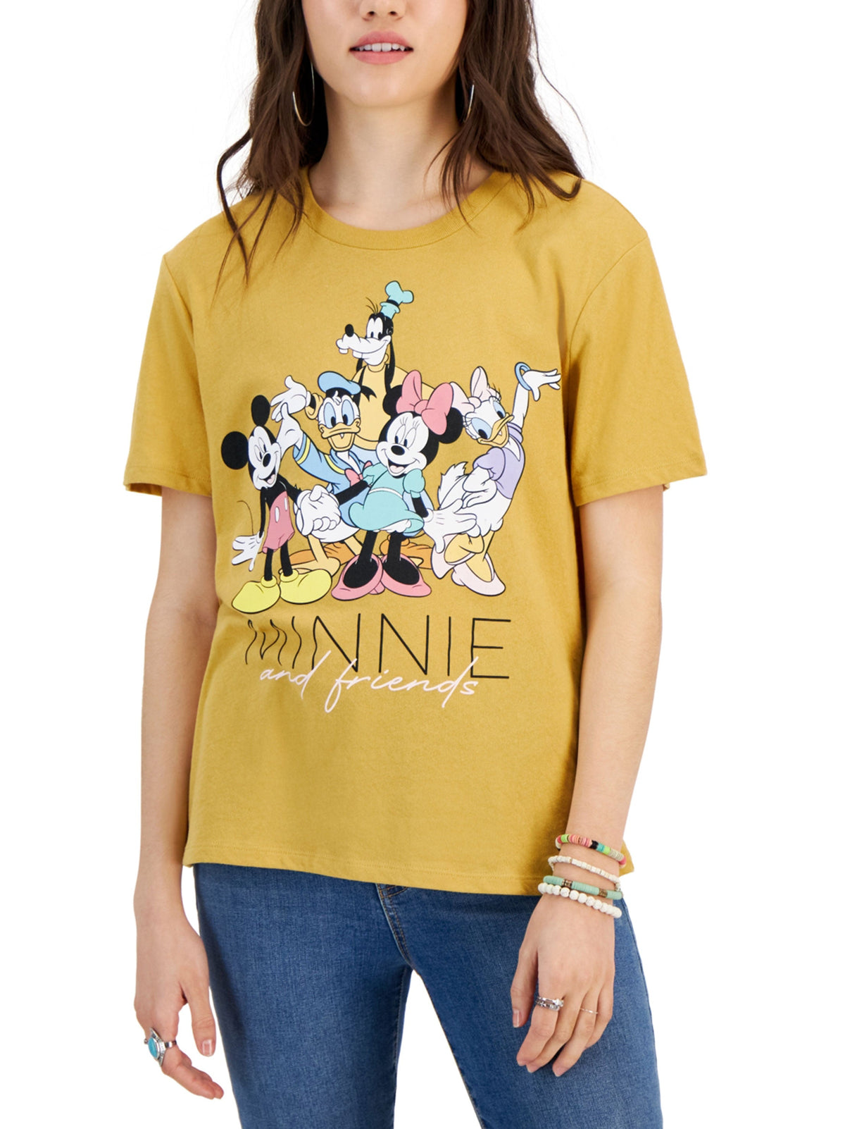 Image for Women's Graphic Printed T-Shirt,Yellow