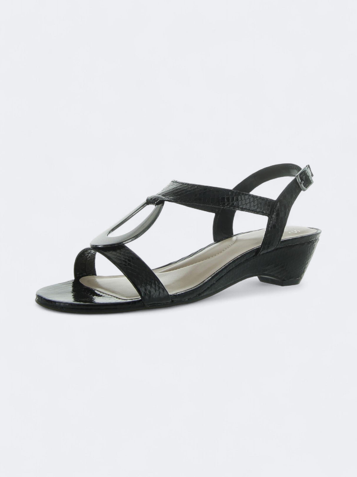 Image for Women's Textured Glossy High Heeled Sandals,Black