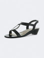 Image for Women's Textured Glossy High Heeled Sandals,Black