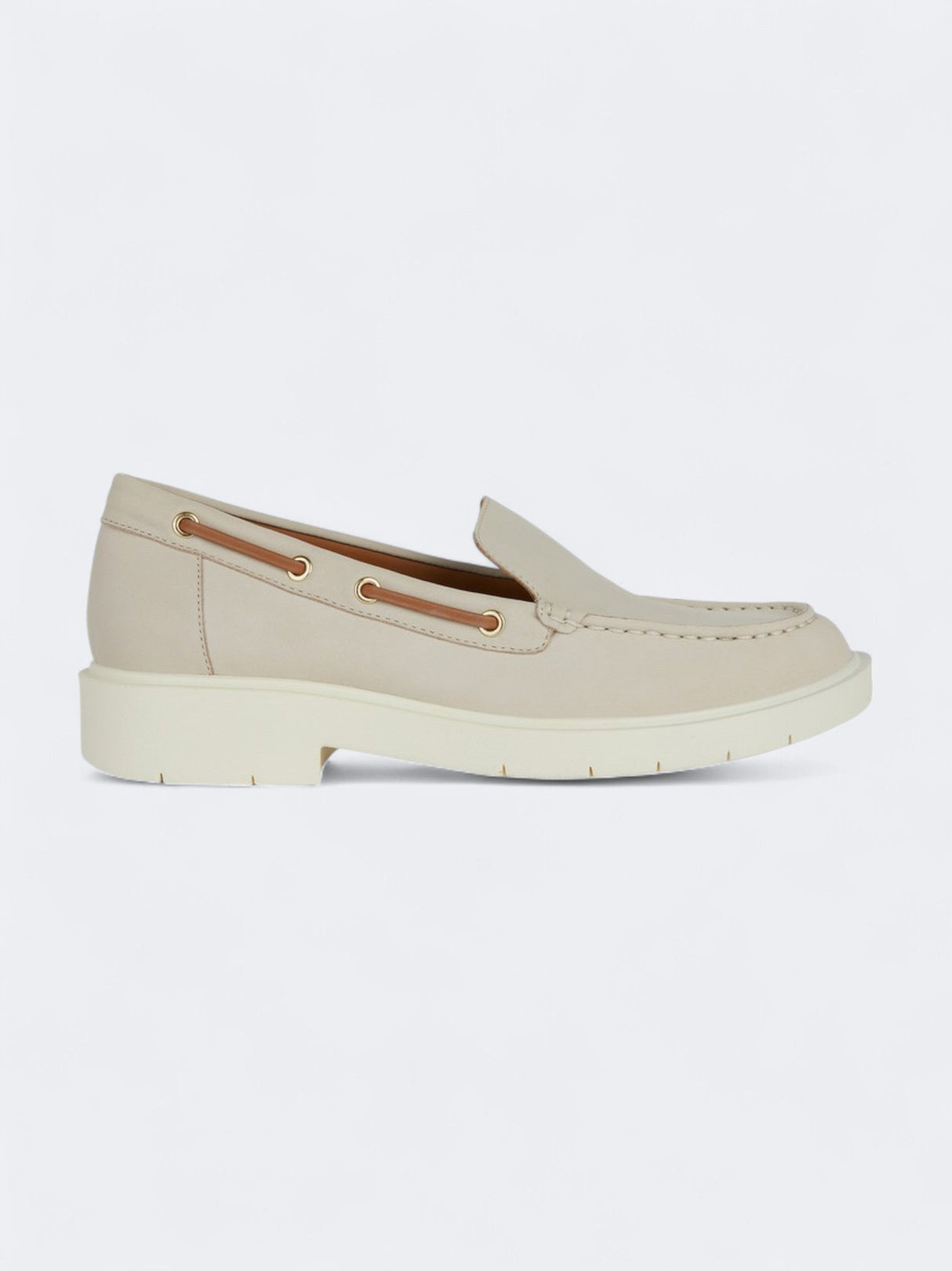 Image for Women's Plain Slip Casual Loafers,Beige