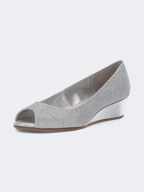 Image for Women's Glitter Candra Wedge Dress Shoes,Silver