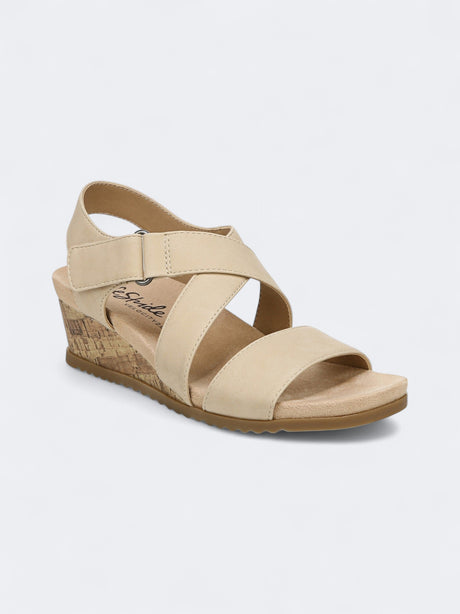 Image for Women's Plain Sincere Wedge Sandals,Beige